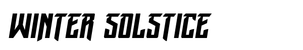 Winter Solstice font preview