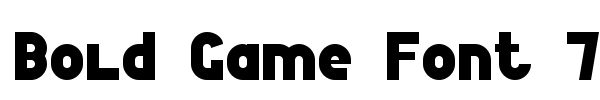 Bold Game Font 7 fuente