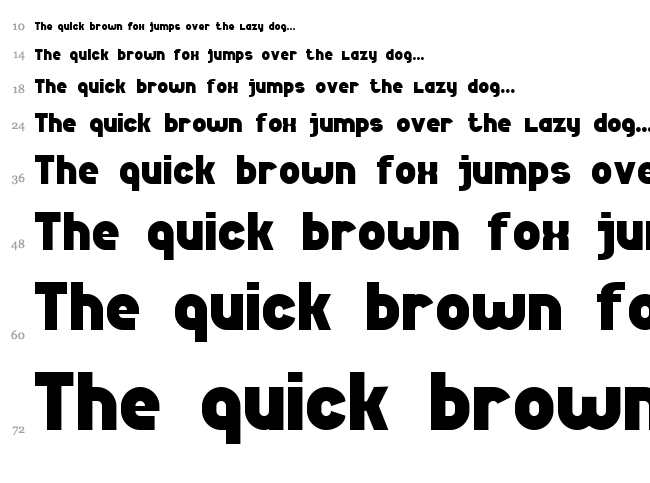 Bold Game Font 7 font waterfall