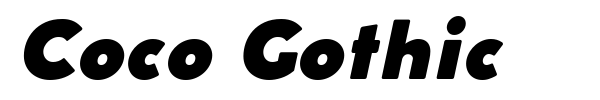 Coco Gothic font preview