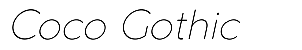 Coco Gothic font preview