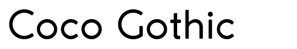 Coco Gothic font preview