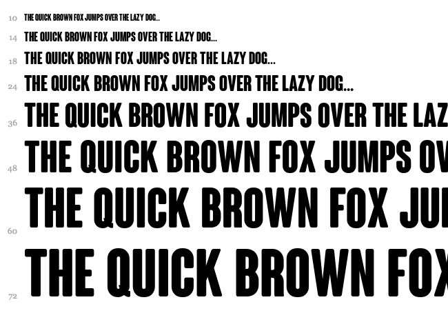 Coluna Rounded font waterfall