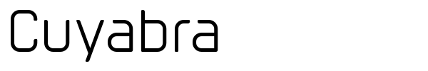 Cuyabra font preview