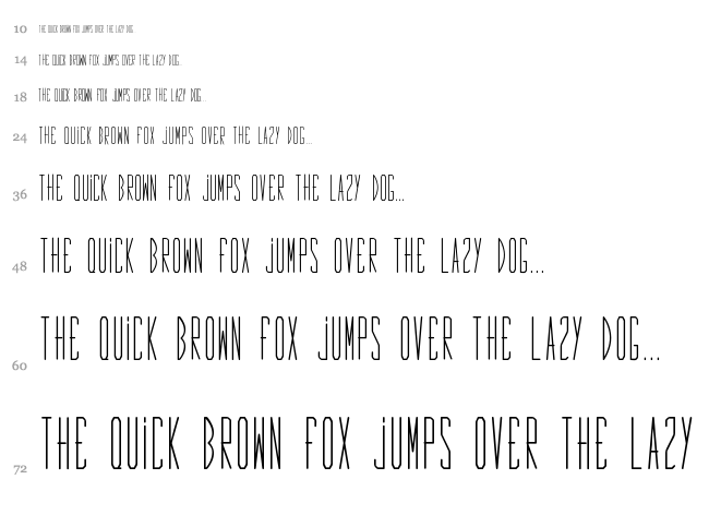 First font waterfall