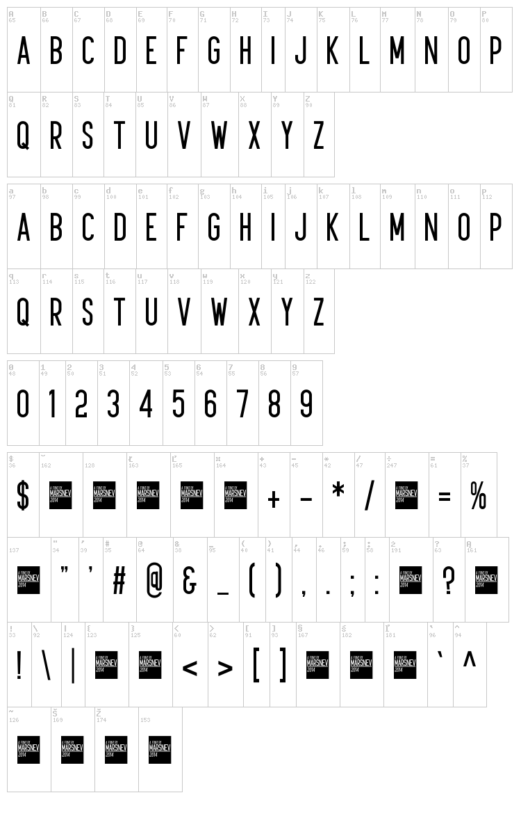 Kudajets font map