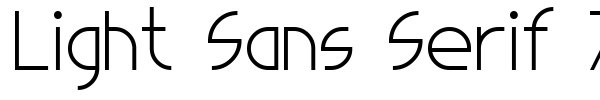 Light Sans Serif 7 fuente