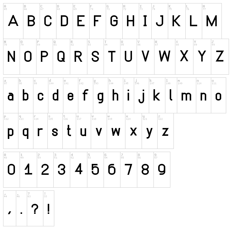 Marksman font map