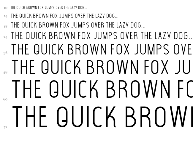 The Light Font font waterfall