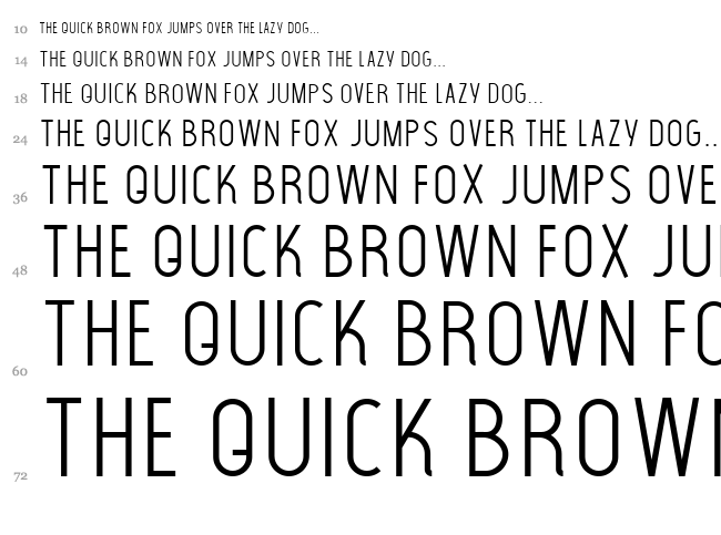 The Light Font font waterfall