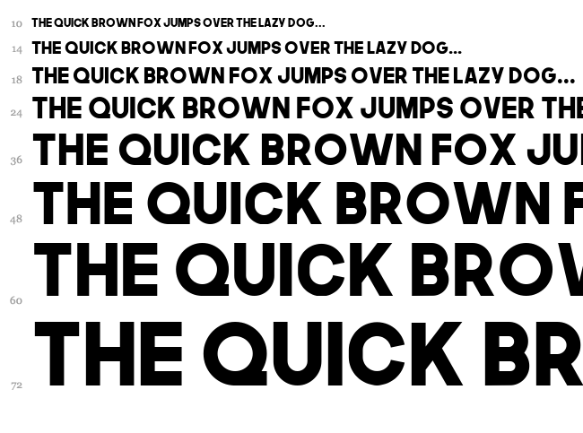 The Next Font font waterfall