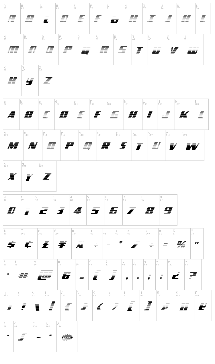 Typhoon font map