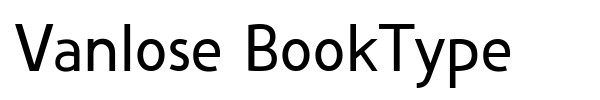 Vanlose BookType fuente