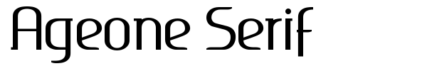 Ageone Serif fuente