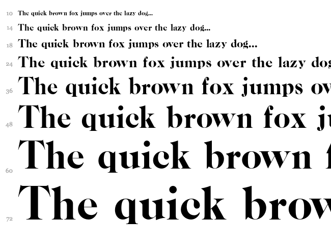 Caslon CP font waterfall