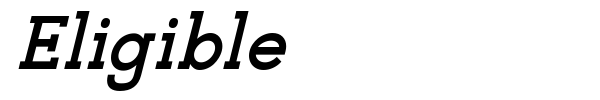 Eligible font preview