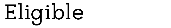 Eligible font preview