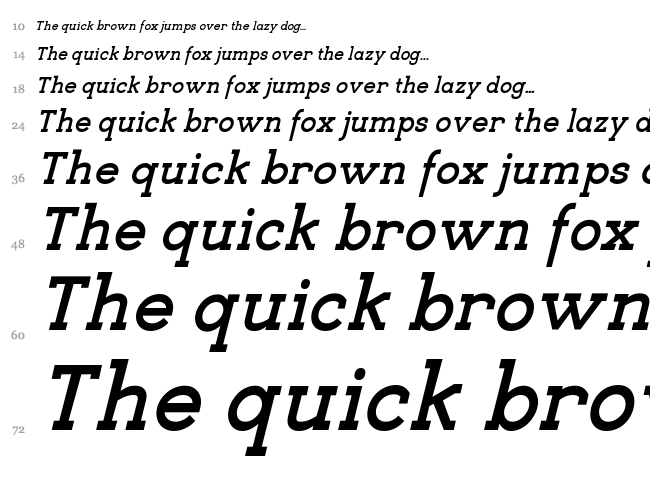 Eligible font waterfall