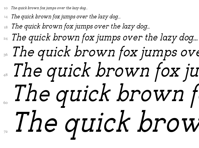 Eligible font waterfall