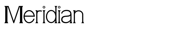 Meridian font preview