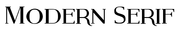 Modern Serif fuente