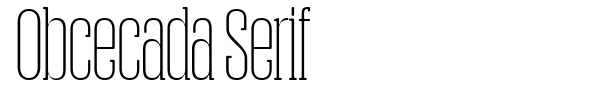 Obcecada Serif font preview