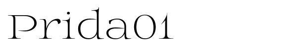 Prida01 font preview