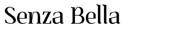 Senza Bella font preview