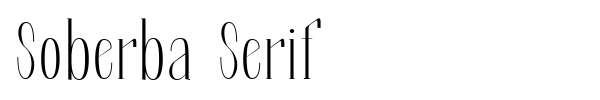 Soberba Serif fuente