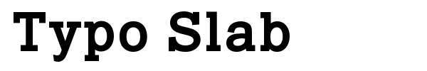 Typo Slab font preview