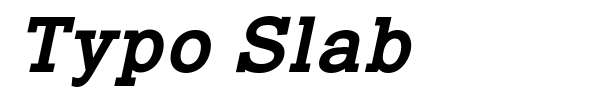 Typo Slab font preview