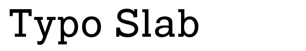Typo Slab font preview
