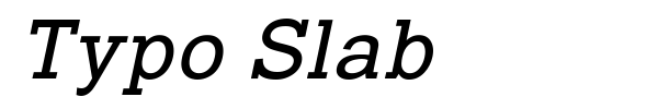 Typo Slab font preview