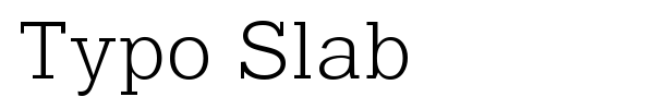 Typo Slab font preview