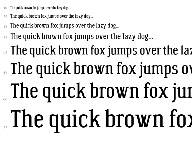 Wagashi Serif font waterfall