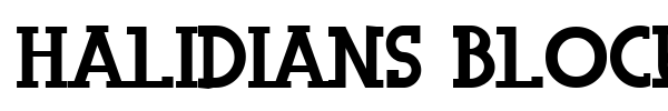 Halidians Blockserif font preview