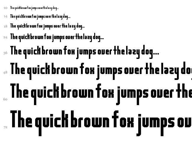 Highway Block Sans font waterfall