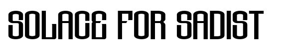 Solace for Sadist font preview