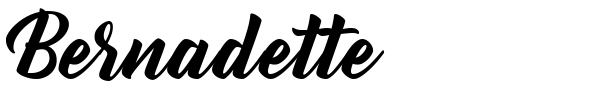 Bernadette font preview