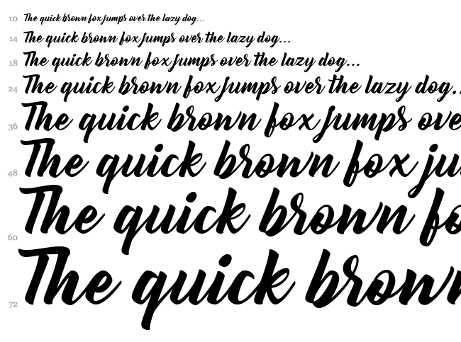 Bernadette font waterfall