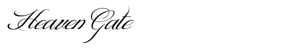 Heaven Gate font preview