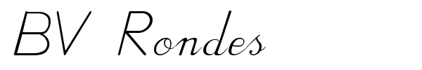 BV Rondes font preview