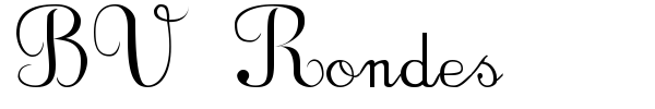 BV Rondes font preview
