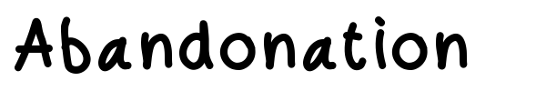 Abandonation font preview