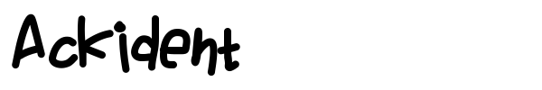 Ackident font preview