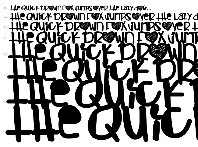 Adamski Hand font waterfall