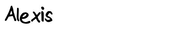 Alexis font preview