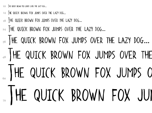Apparitions font waterfall