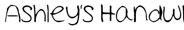 Ashley's Handwriting font preview