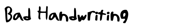 Bad Handwriting fuente